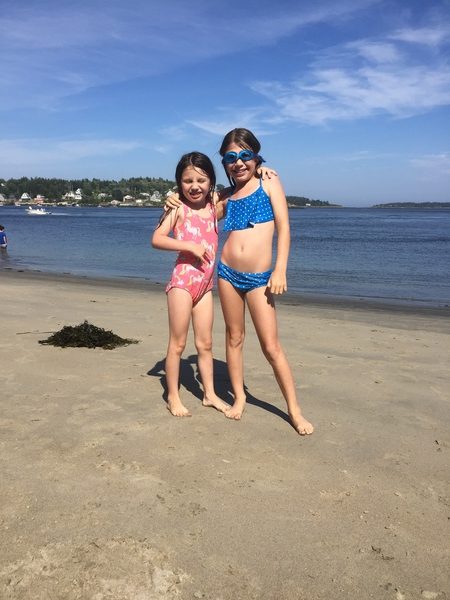 Annabelle and Charlotte at Fort Popham